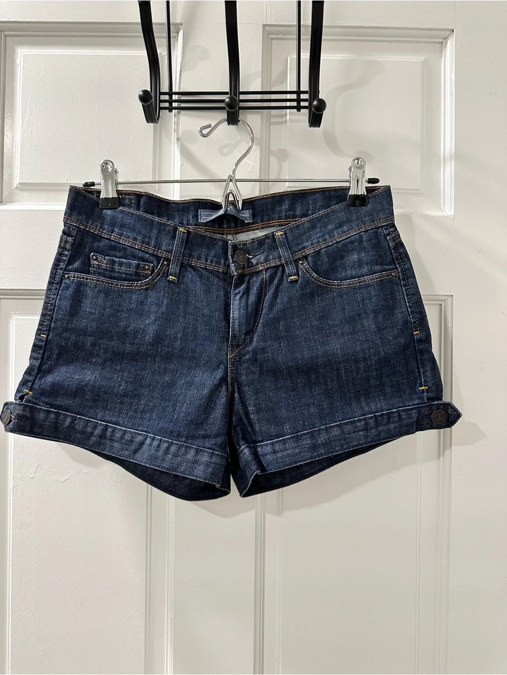 Levi's Dark Indigo Cuffed Denim Shorts